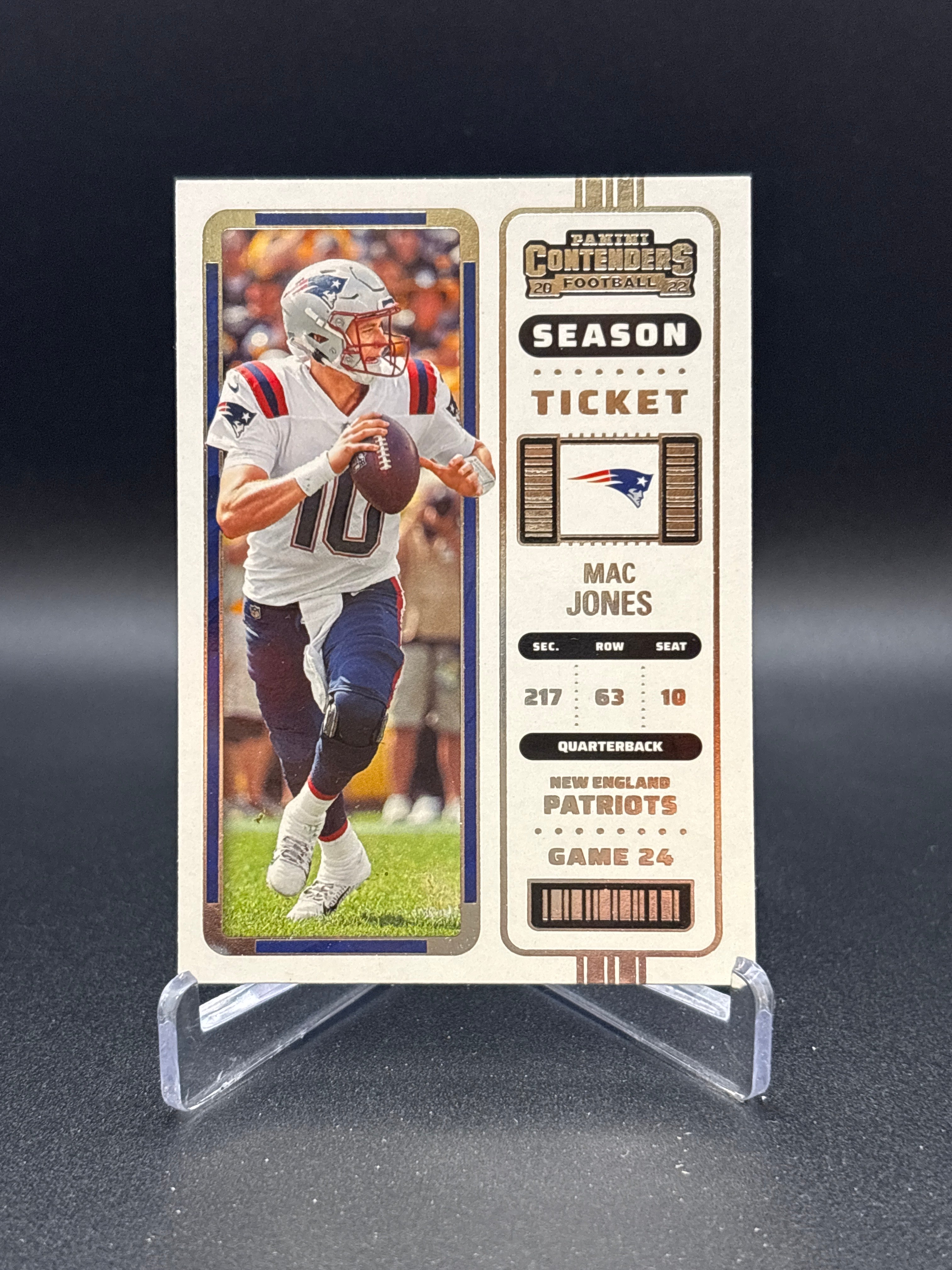 2022 Panini Contenders Season Ticket Mac Jones Patriots #85