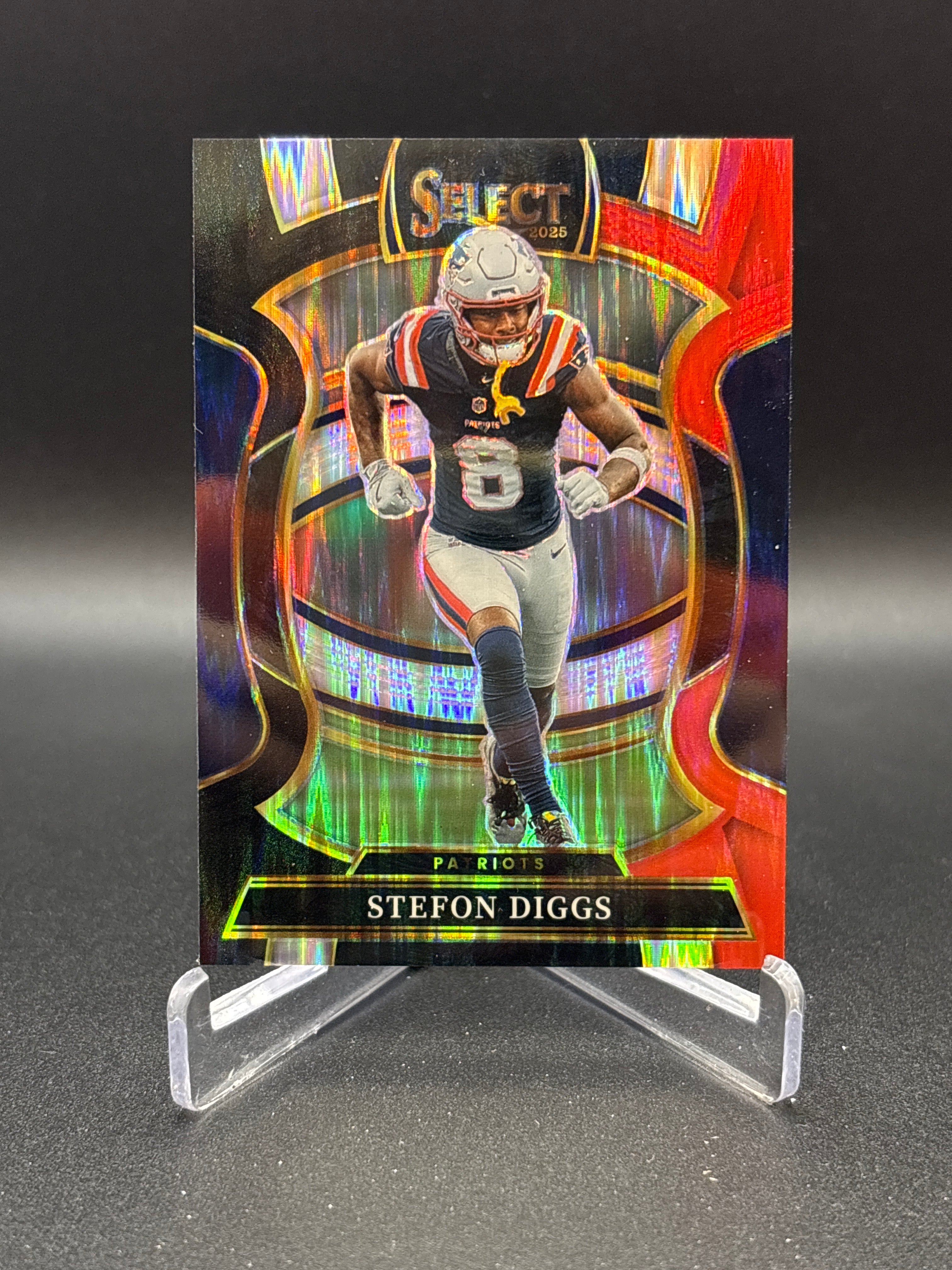2025 Panini Select - Concourse Stefon Diggs #79 Black & Red Shock Prizm