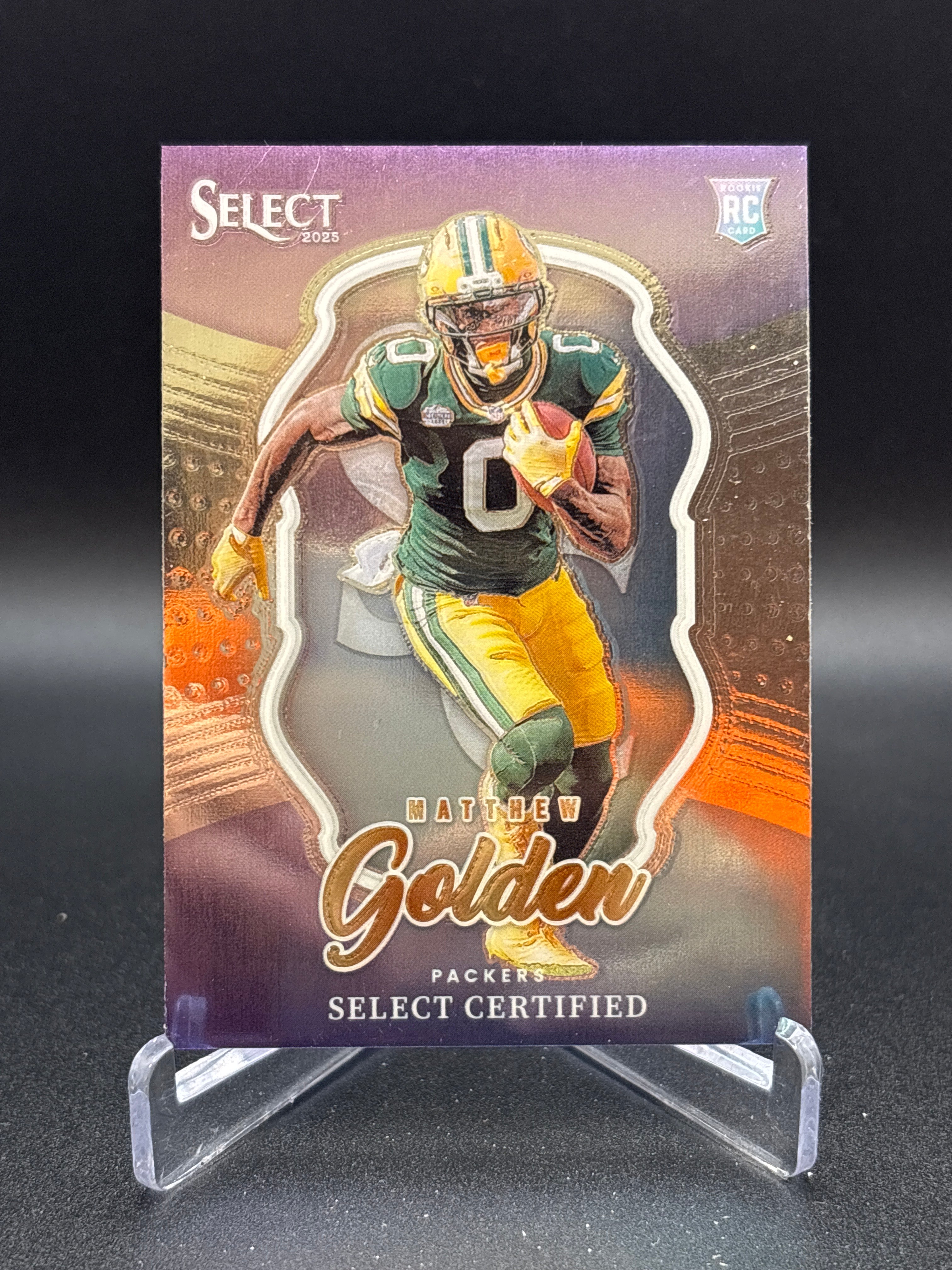 2025 Panini Select Certified Rookie Matthew Golden #18 Packers