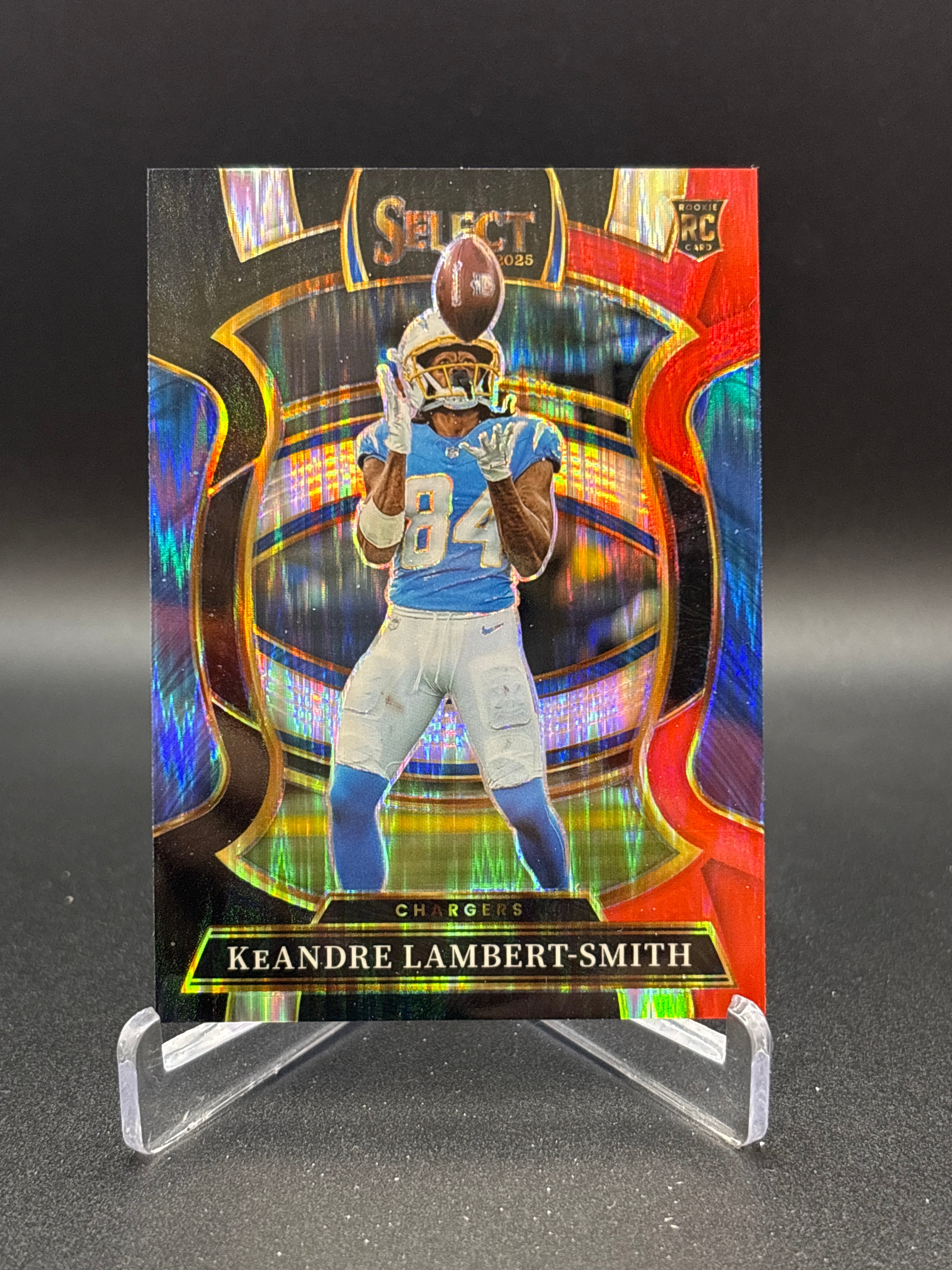 2025 Select - Concourse KeAndre Lambert-Smith #3 Red & Blue Shock Prizm