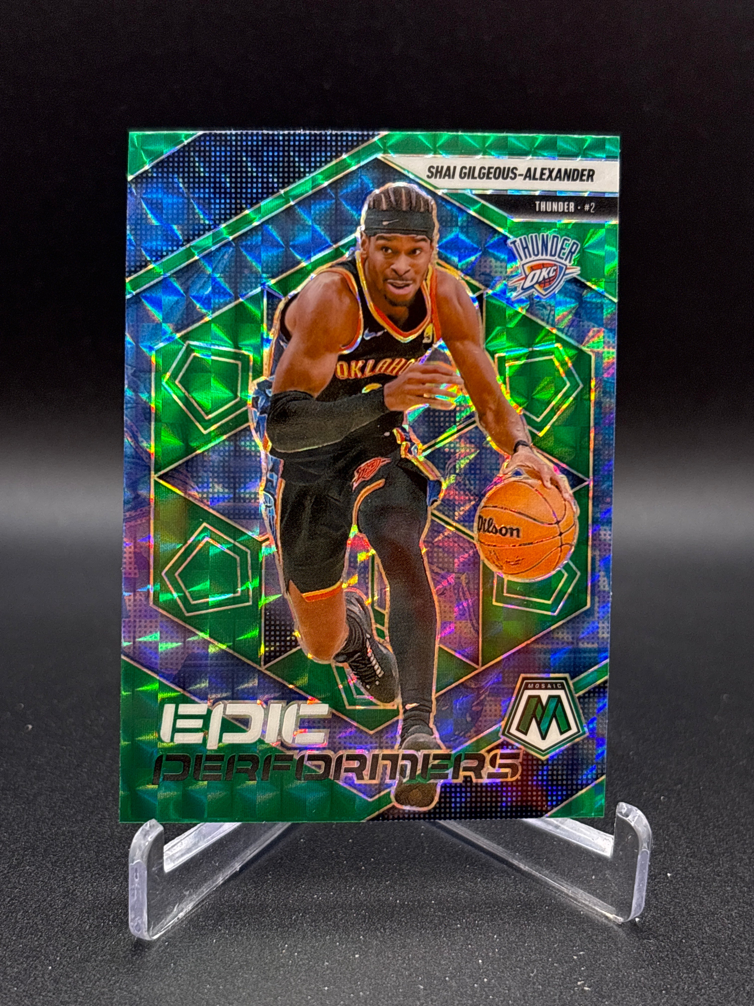 2024-25 Mosaic Shai Gilgeous Alexander Epic Performers Green