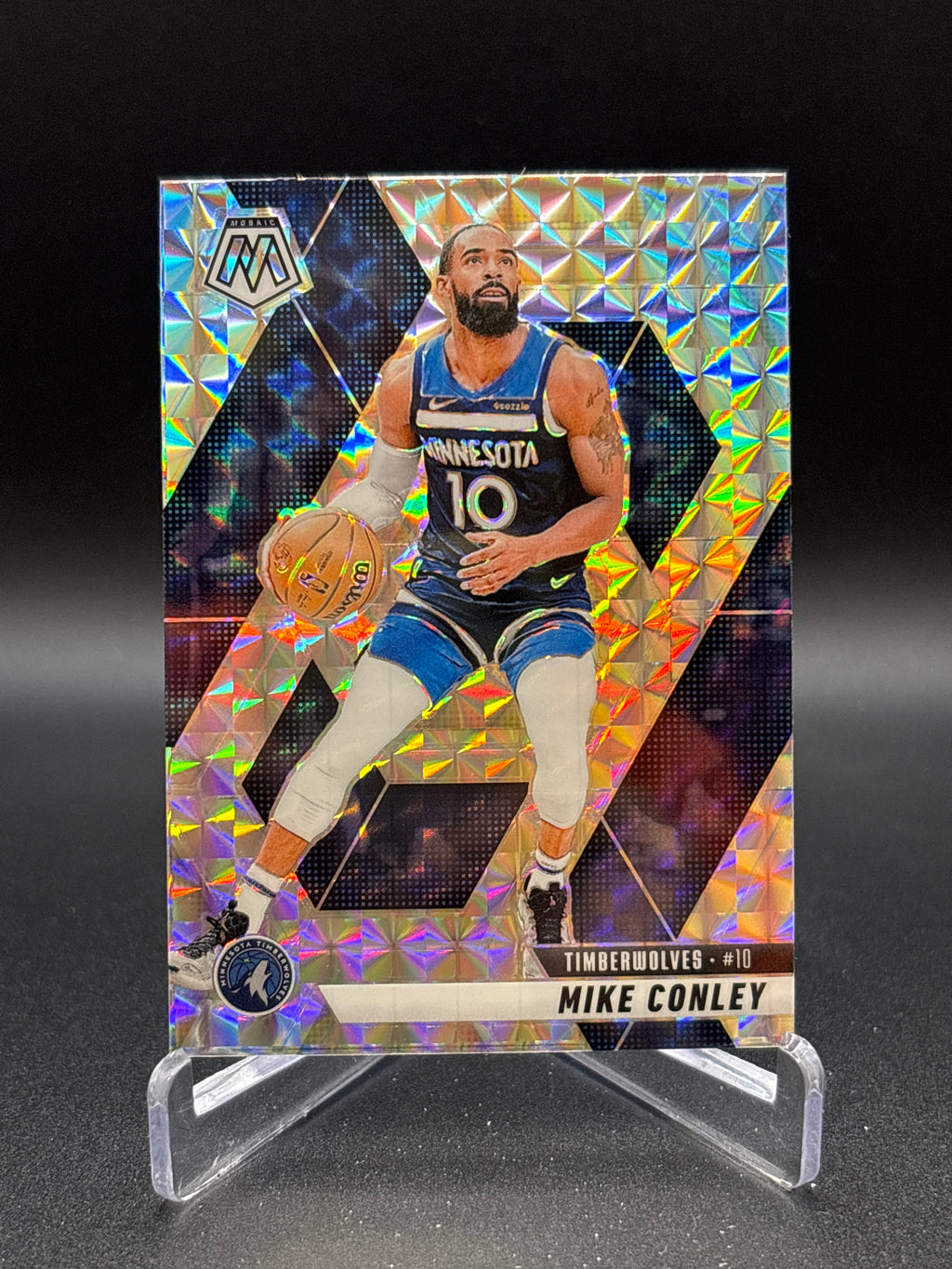 2024-25 Mosaic Collins - Gobert _ Conley Silver Mosaic Prizm Refractor Lot of 3