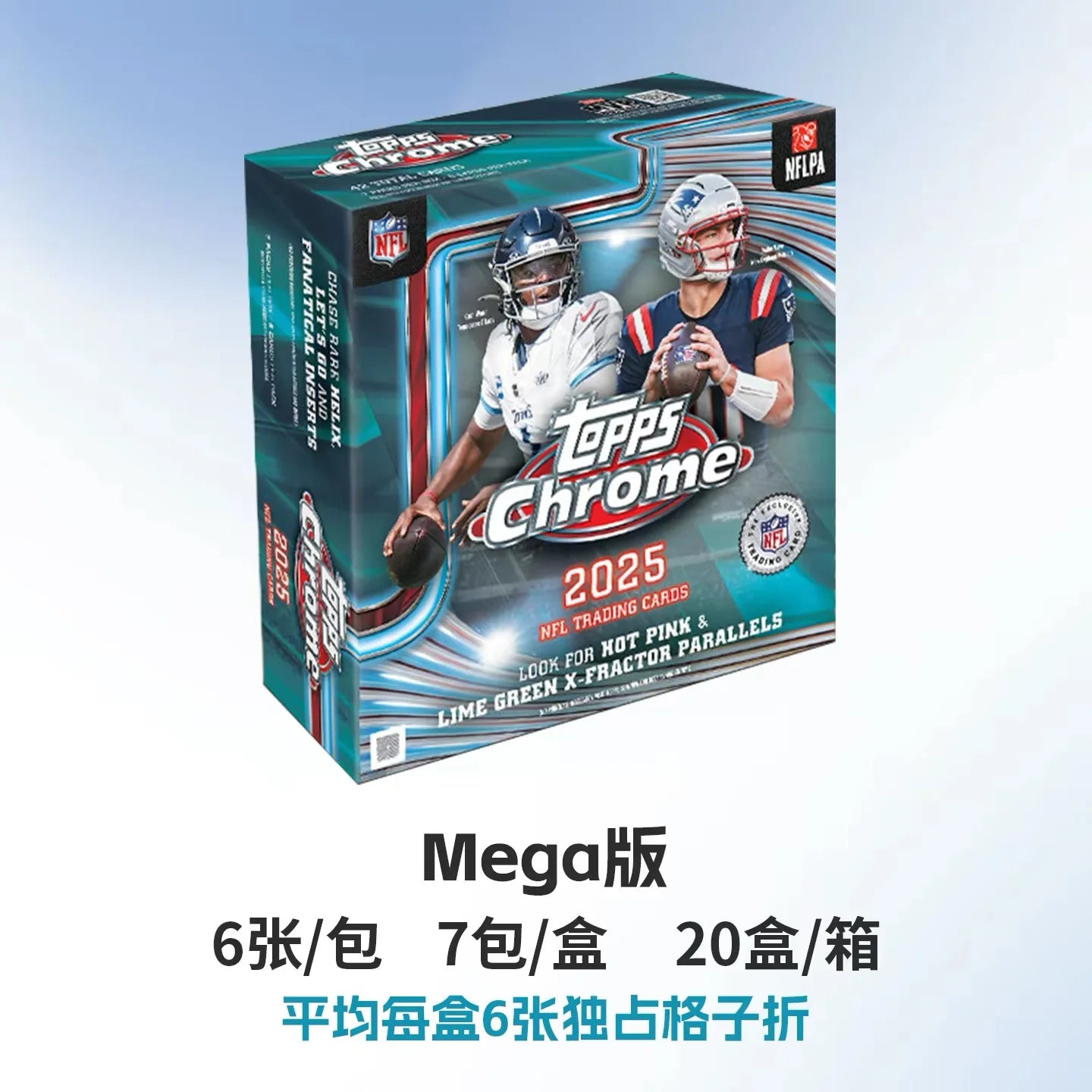 2025 New Selling Genuine Topps Chrome Football NFL Series Trading Card Hobby Ball Star Collection Cards Toys Birthday Gifts