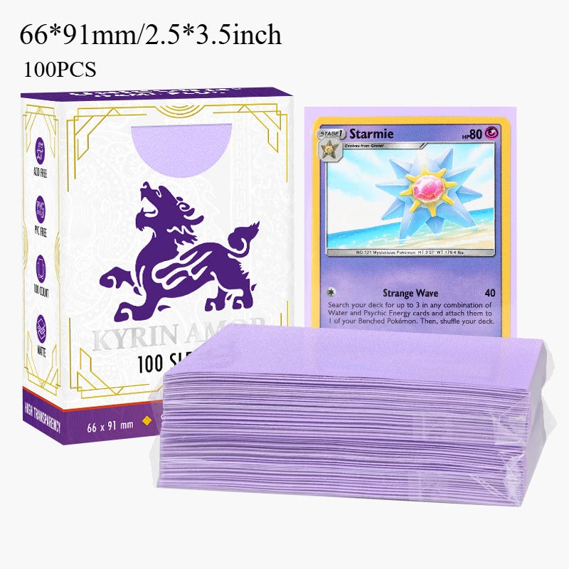 Standard Size Card Sleeves Premium Perfect Exact Fit Inner Card Sleeves with Pokemon Cards for TCG MTG Sports Cards ﻿