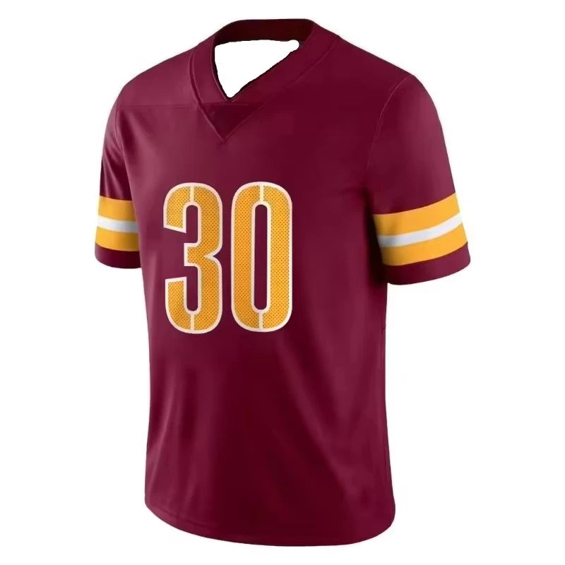 New Summer Men Fashion American Football Jersey Rugby Jersey Sportswear Training Jersey Commanders Red Skin T-shirt Sweatshirt