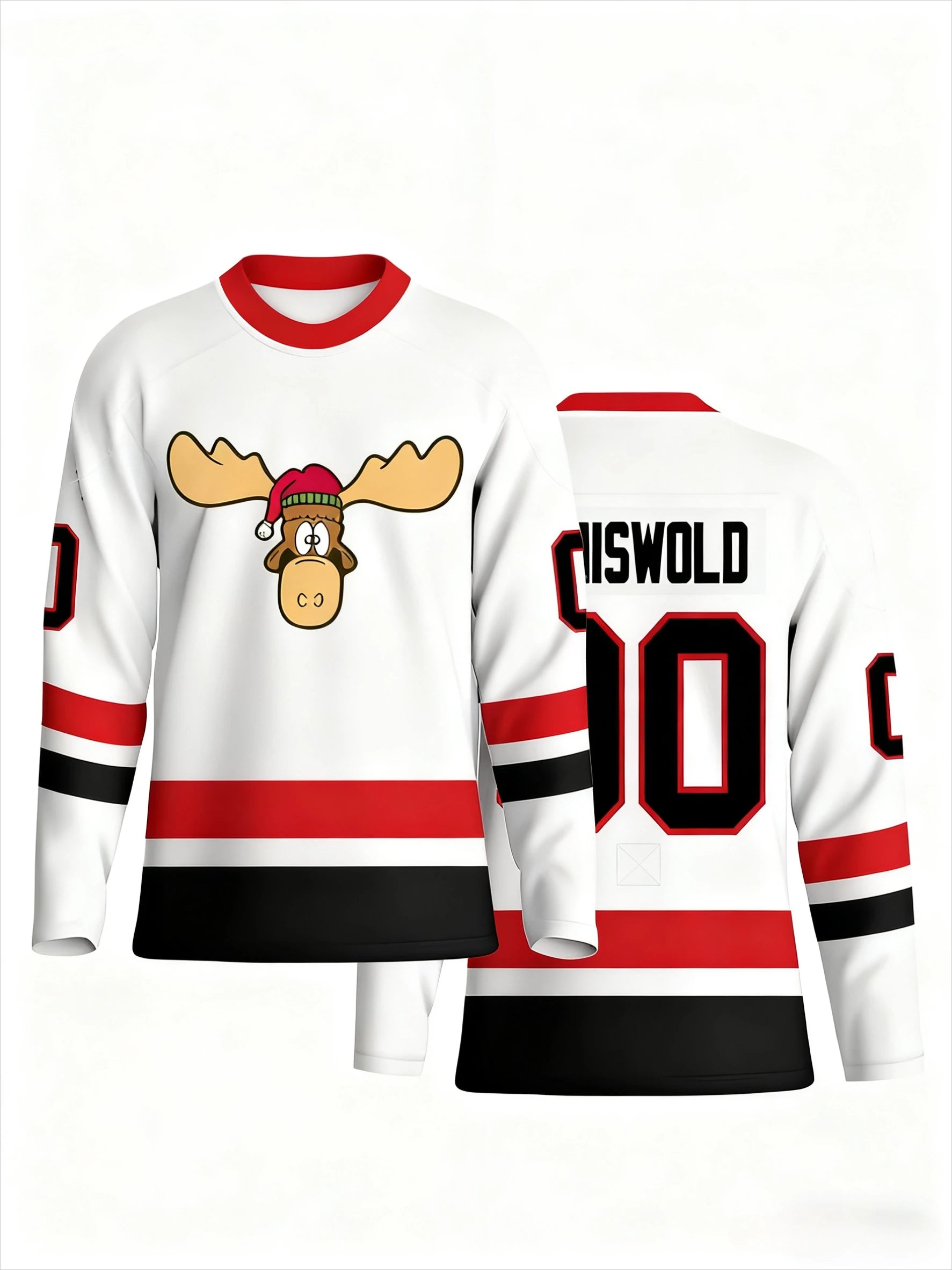 "Youngblood 10" Hockey Jersey - Red & White with "M" & Horse Logo Stylish Athletic Fan Jersey