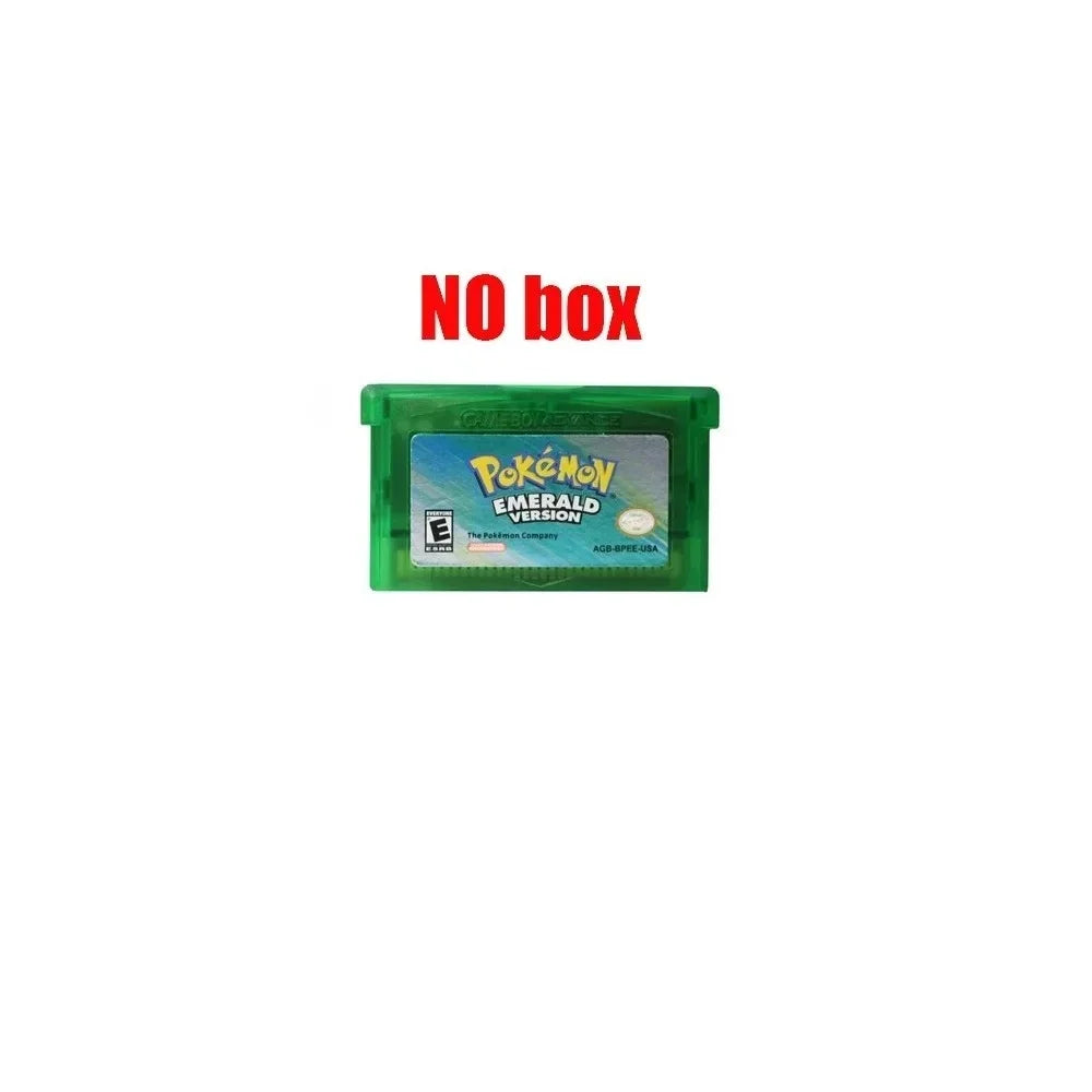 2025 New Pok é mon Series Jade Red Leafgreen Ruby Sapphire 5th Edition GBA Game Box, 32-bit Video Game Cartridge, No Manual