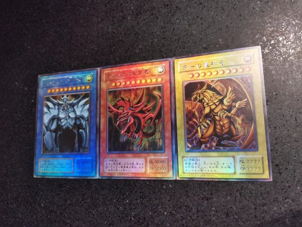 Anime ACG Card Yu-Gi-Oh Egyptian God Collectible Card Toys For Boys Game Battle Card Christmas Birthday Present