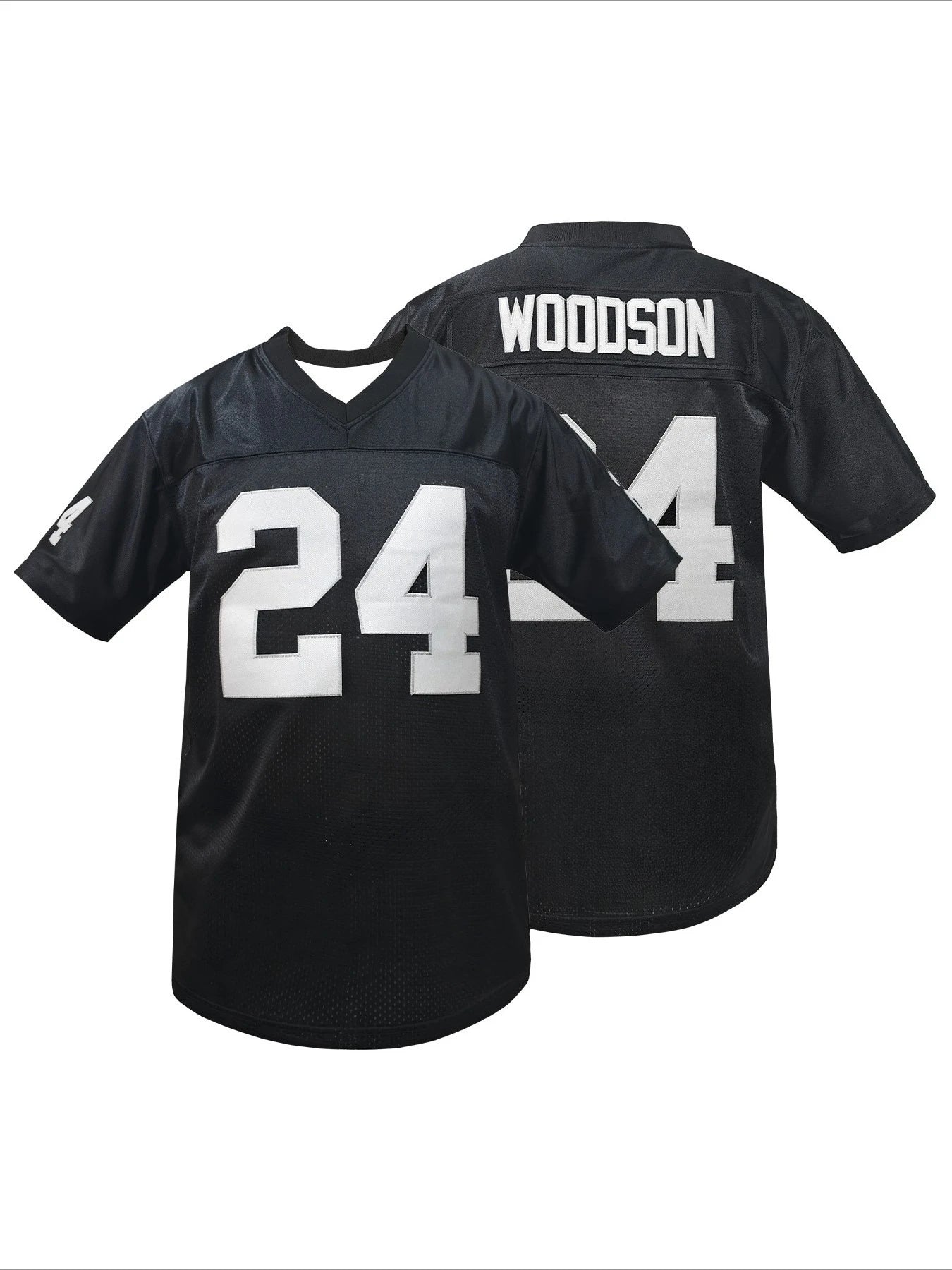 NO.24 Letter Print American Football Jersey Loose Breathable Classic Retro Fashion T-shirt Adults Soccer Uniform Sweatshirt Moto