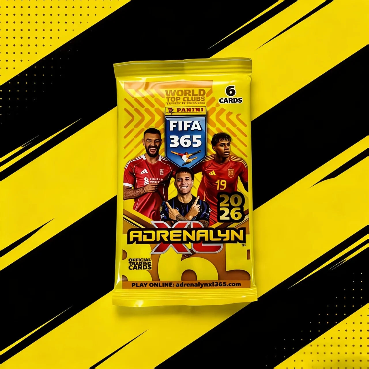 A Random 1pc PANINI Limited Edition FIFA 365 2026 Adrenalyn XL Fat Pack Featuring Official Player Cards, Including Limited Cards