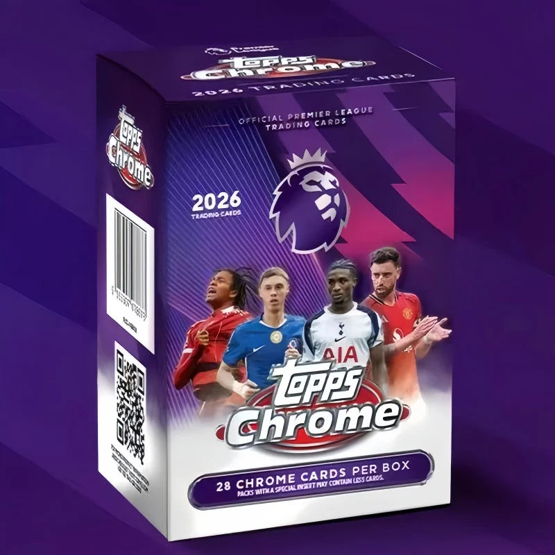 Topps Football Star Cards Chrome  Premier League Soccer Trading Cards Value Blaster Tin  Box Sports For Football Collectors