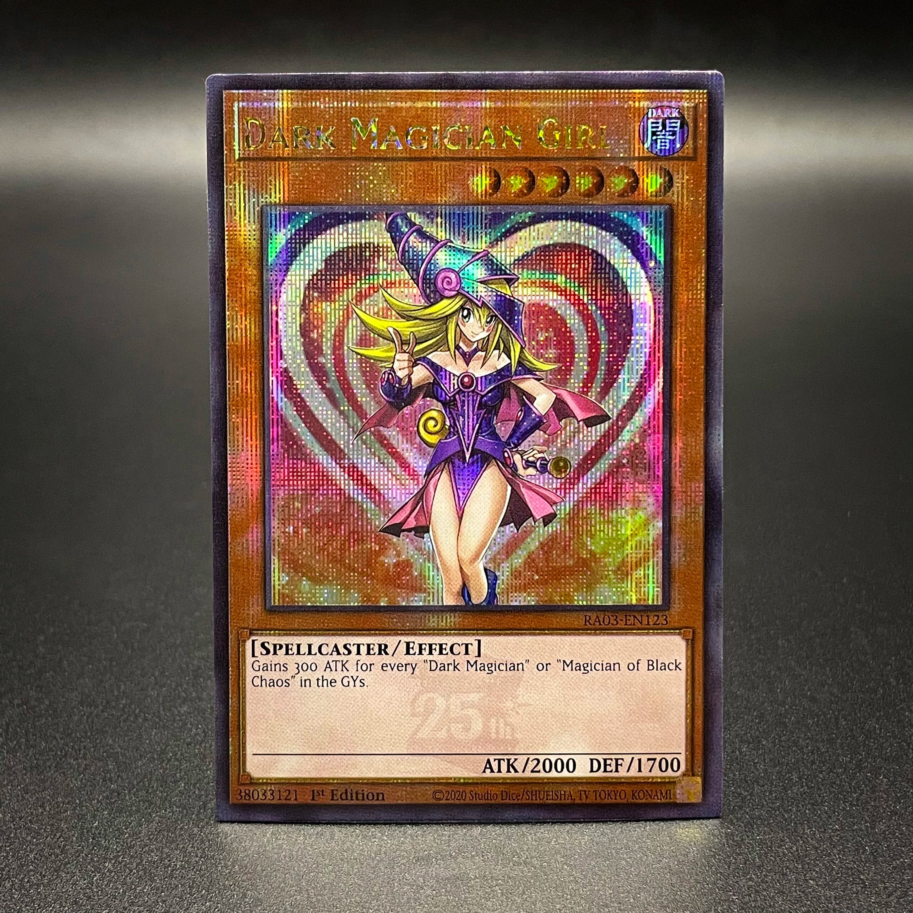 Yu-Gi-Oh! Card Dark Magician Of Chaos Platinum Secret Rare - RA03-EN134 ENVOY OF THE BEGINNING PRIMITE DRAGON TCG QCSCR Card
