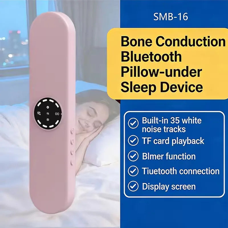 Bone Conduction Bluetooth Sleep Speaker with Display Screen Built-in White Noise TF Card Reading Portable Sleep Aid Device
