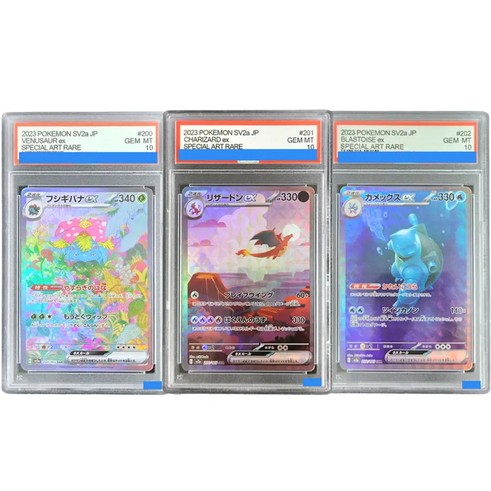 Diy Pokemon Japanese Sv2A 151 #201 202 200 Charizard Blastoise Venusaur Ex Authentication Grading GEM MT 10 Collection Card﻿