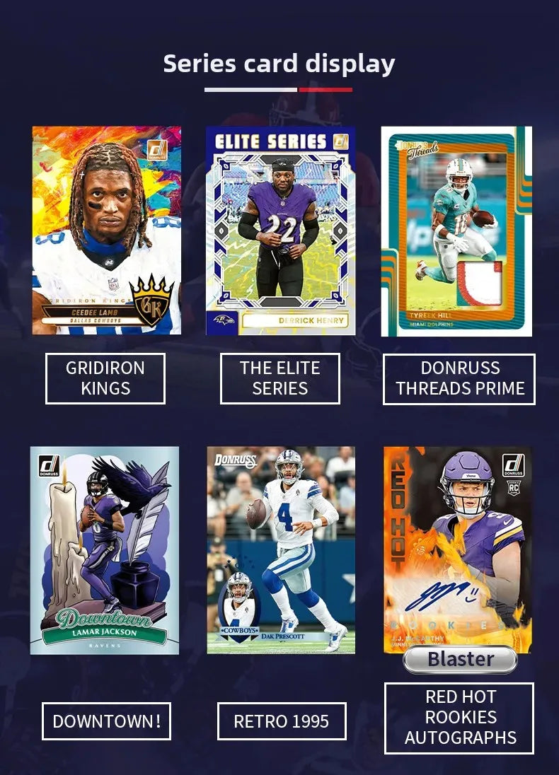 2025 Panini Donruss Football NFL Trading Cards Mystery Box Sports Collectibles Holiday Birthday Gifts for Boys & Girls