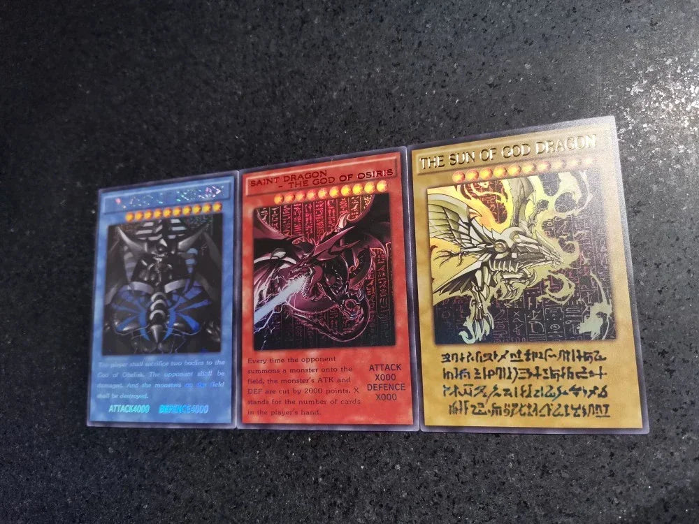 Anime ACG Card Yu-Gi-Oh Egyptian God Collectible Card Toys For Boys Game Battle Card Christmas Birthday Present