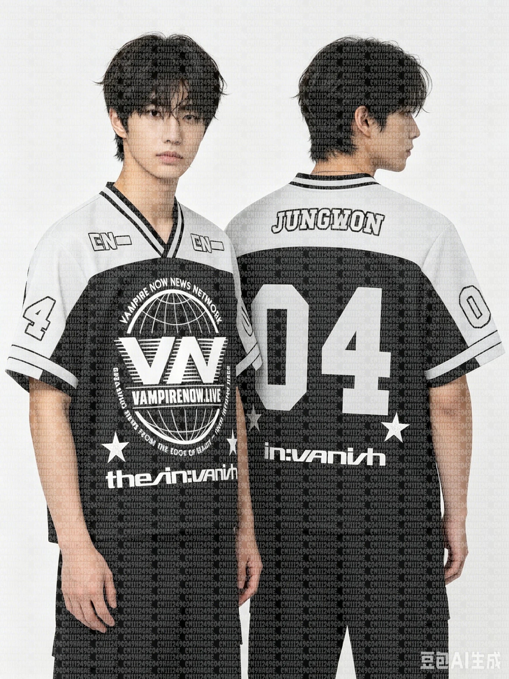 2026 Summer American Football Jersey Black White Y2K Streetwear Tee Personalized Name Number for ENHYPEN Fans Sport Shirt Kids