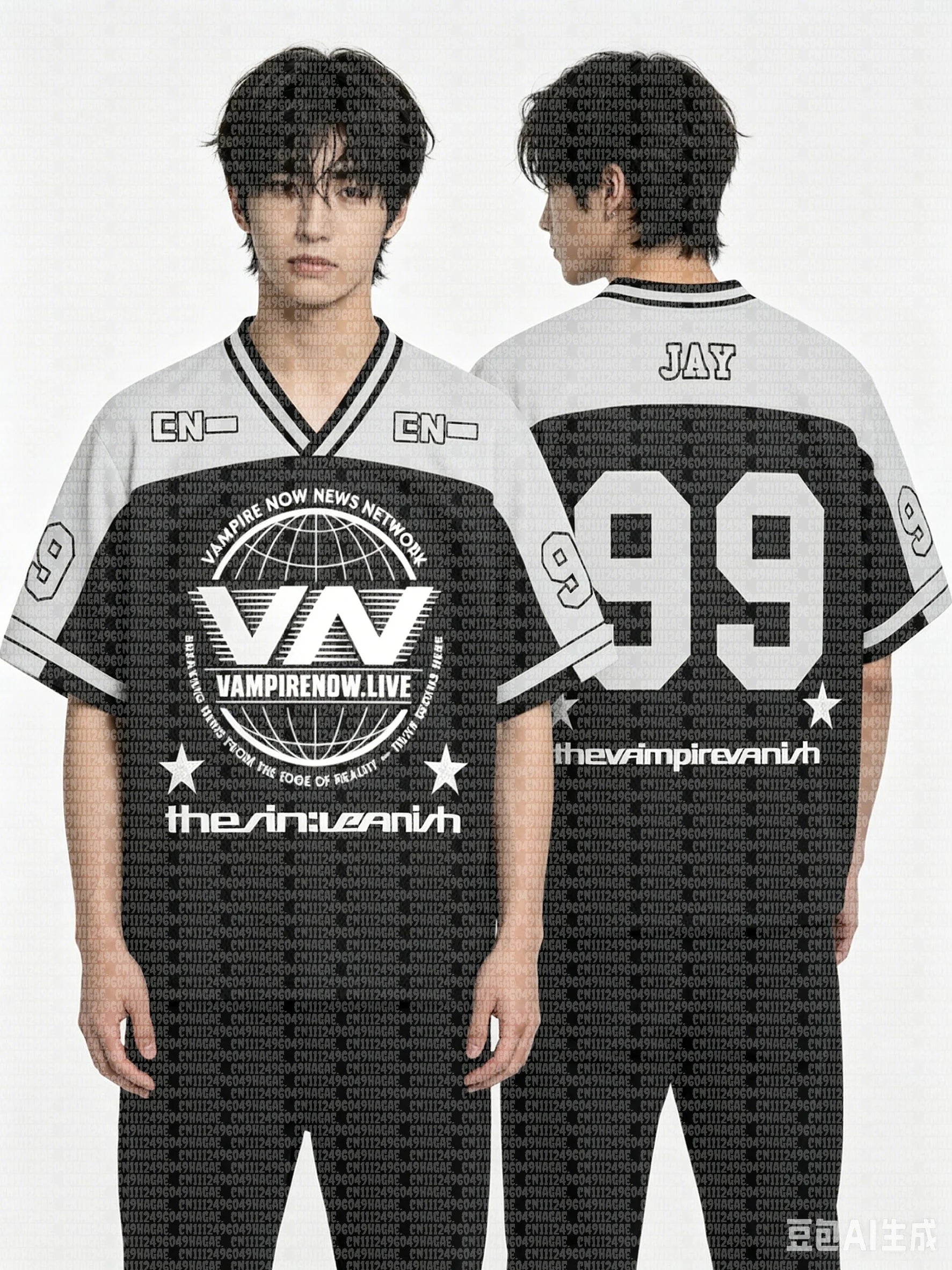 2026 Summer American Football Jersey Black White Y2K Streetwear Tee Personalized Name Number for ENHYPEN Fans Sport Shirt Kids