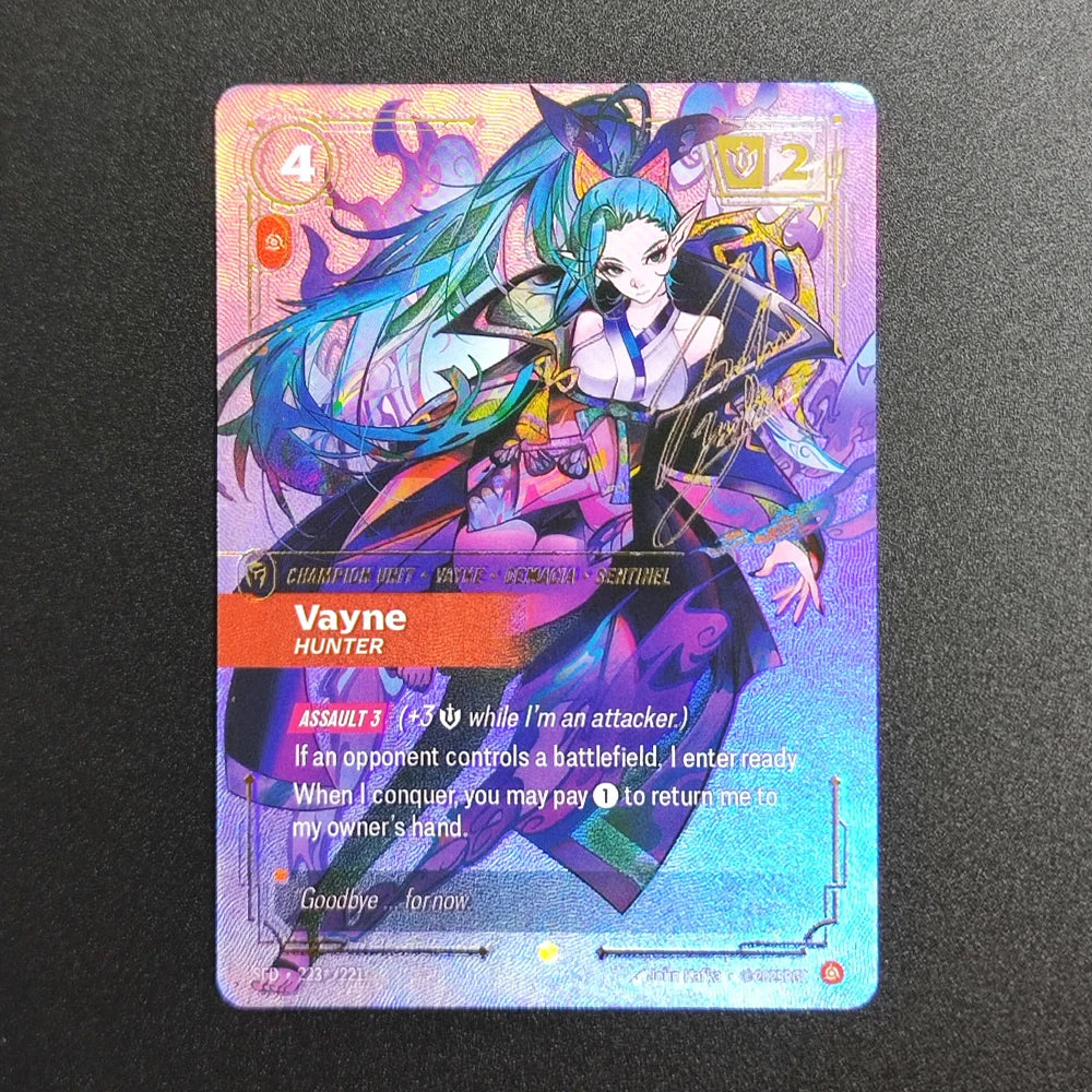 Proxy Riftbound League of Legends Spiritforged SFD Vayne Ahri Irelia Bard Teemo Yone Yasuo (Signature) Collection Game Card