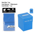 Cards Deck Box for Pokemon MTG TCG Trading Cards with 1pc Divider and 100PCS 66x91mm Matte Standard Size Card Sleeve for TCG MTG