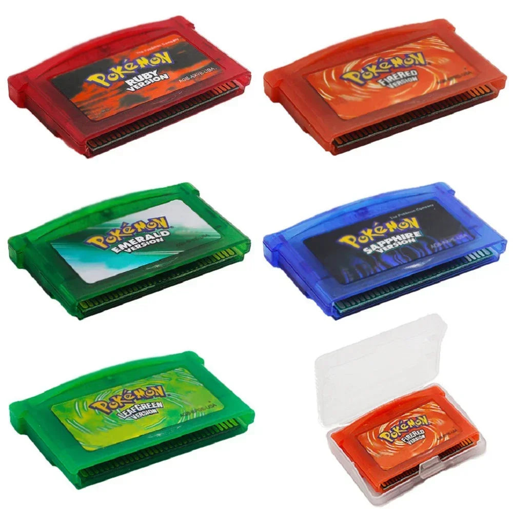 Pokémon-Game Card English Language Emerald Sapphire Series GB NDSL GBC GBA GBM SP Ruby Firered Video Cartridge Console Game Card