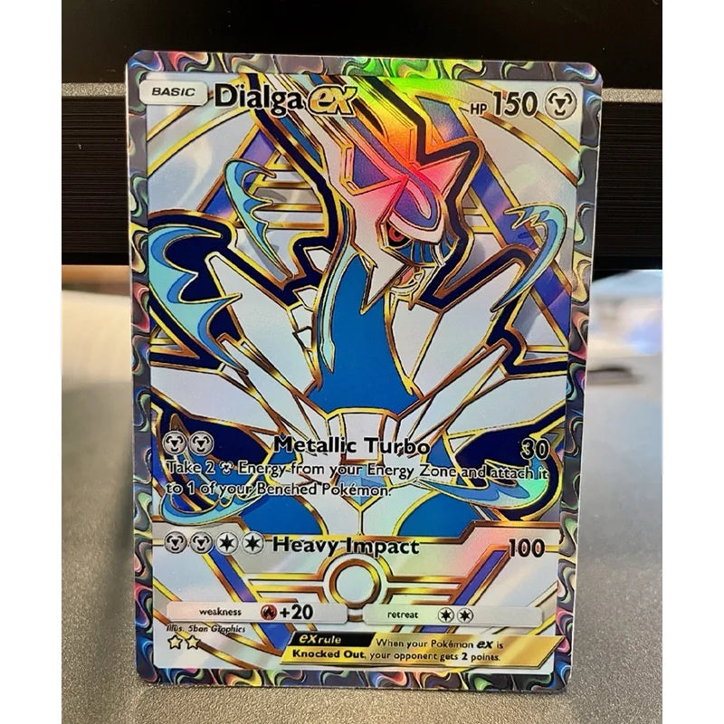 Diy Pkm Fan Art Tcg Pocket Eevee Ex Holo Pikachu Ex Lugia Buzzwole Lusamine Charlizard Solgaleo Full Art | Deluxe Pack Ex Card