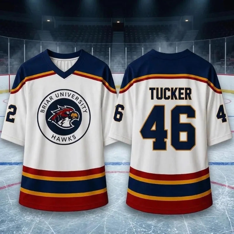 Briar University hockey jersey Graham 44 22 DI LAURENTIS 66 Tucker 46 breathable quick drying parent-child T-shirt short sleeved