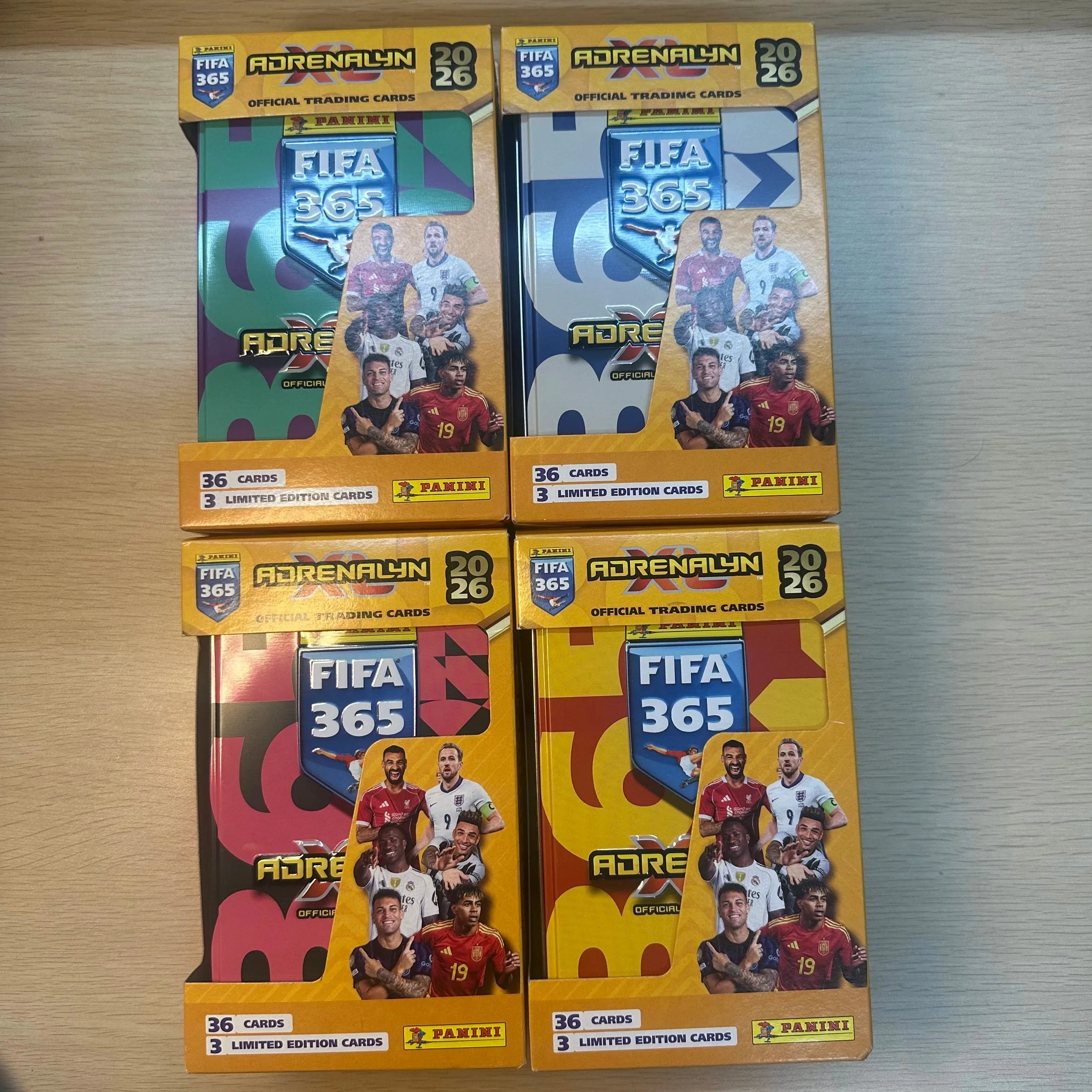 Panini FIFA 365 Adrenalyn XL Trading Cards Pocket Tin 7 Packs 2 Limited Edition 1 Golden Baller Football Cards