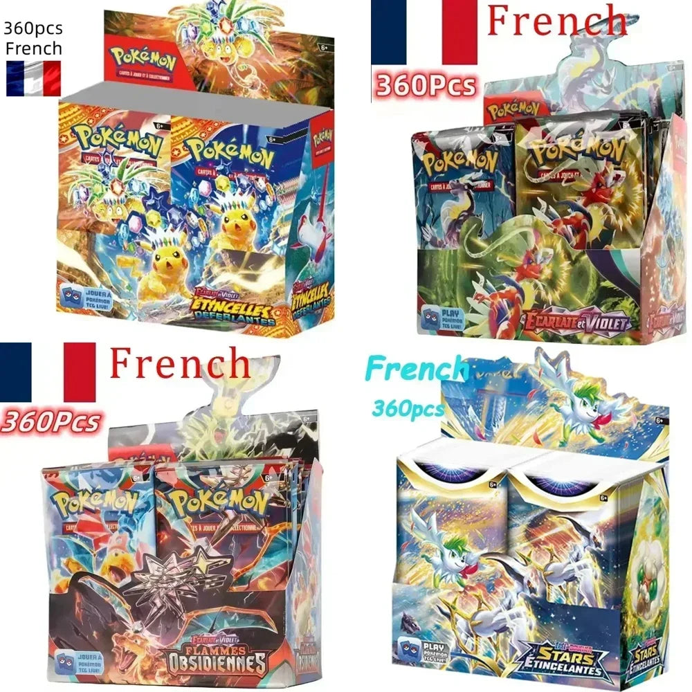 360P Pokémon francés TCG: Ecarlet & Violet AVENTURES ENSEMBLE Radiance Obsidian Flames Booster Box Pokemon Cards Game36 Pack Box