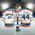 2026 New Briar University Hockey Jersey Cosplay Long Sleeve V-neck T-shirt Graham 44 Off Campus Sports Top for Men Women