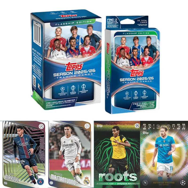 2025-2026 Topps UCC Soccer Value Pack Hanger Pack Official Genuine Football Star Players Collectible Trading Cards