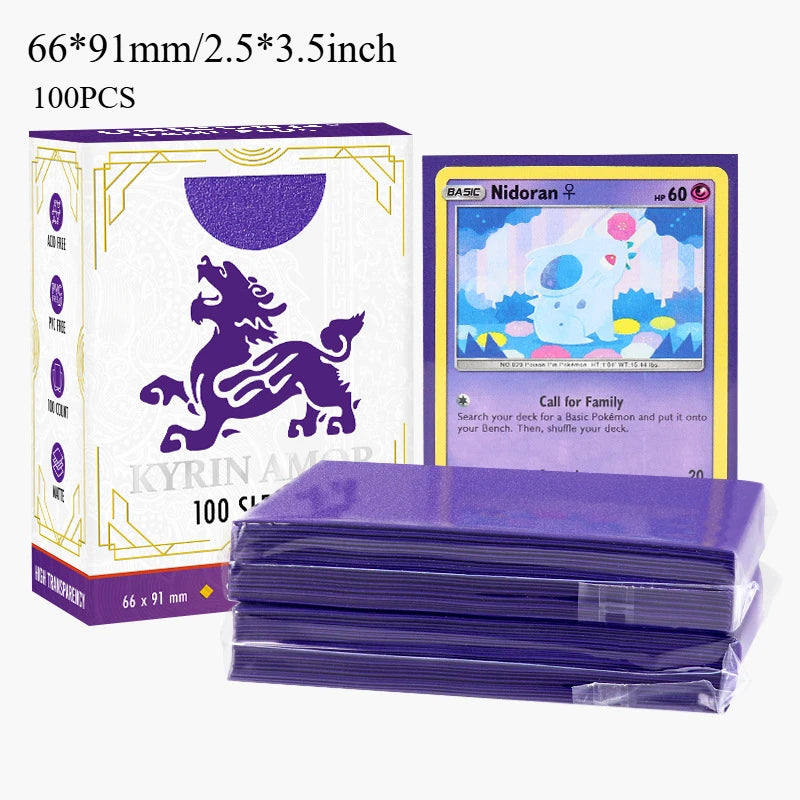 Standard Size Card Sleeves Premium Perfect Exact Fit Inner Card Sleeves with Pokemon Cards for TCG MTG Sports Cards ﻿