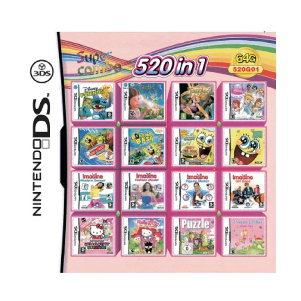 Pokemon DS NDS 3DS Game Card Simplex 486/489/500/520/5208/510/482/468 In1 Video Games Cartridge For NDS NDSL NDSi 3DS 2DS