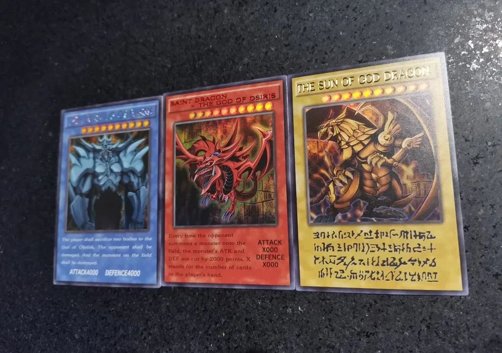 Anime ACG Card Yu-Gi-Oh Egyptian God Collectible Card Toys For Boys Game Battle Card Christmas Birthday Present