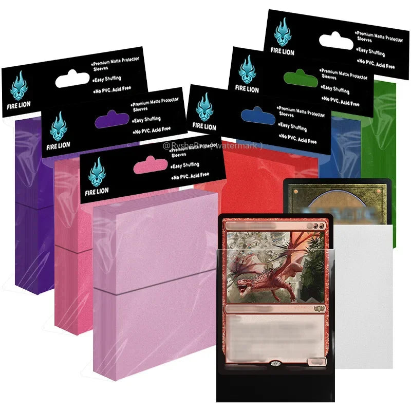 100PCS Premium Card Sleeves Matte Card Sleeves Compatible with MTG Pokemon Trading Cards and Sport Standard Sized Board Game