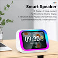 AI Bluetooth 5.4 Speaker HD Touch Screen Photo Album Alarm Clock HiFi Stereo Voice Assistant