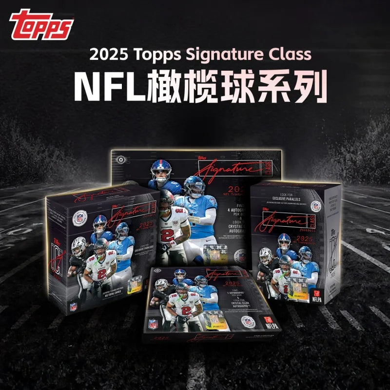 In Stock Genuine Hot Selling 2025 Topps Signature Class NFL Football Value Mega Box Trading Card Collection Surprise Trendy Gift