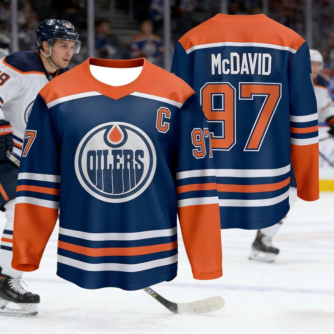 2026 Men's New Canadian Men's Ice Hockey Sport Shirt 3D Print Royal High-Grade Ball Game Long-Sleeved Shirt Kids