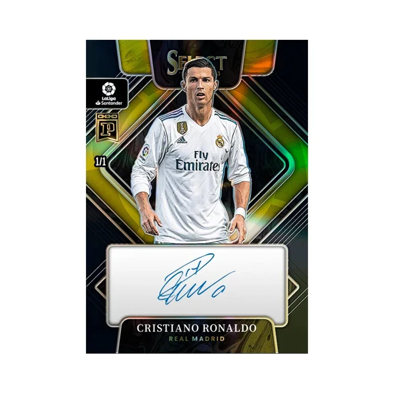 Panini Football Series Diy Homemade Cristiano Ronaldo David Beckham Rivaldo Signature Flash Collection Card Toys Gift