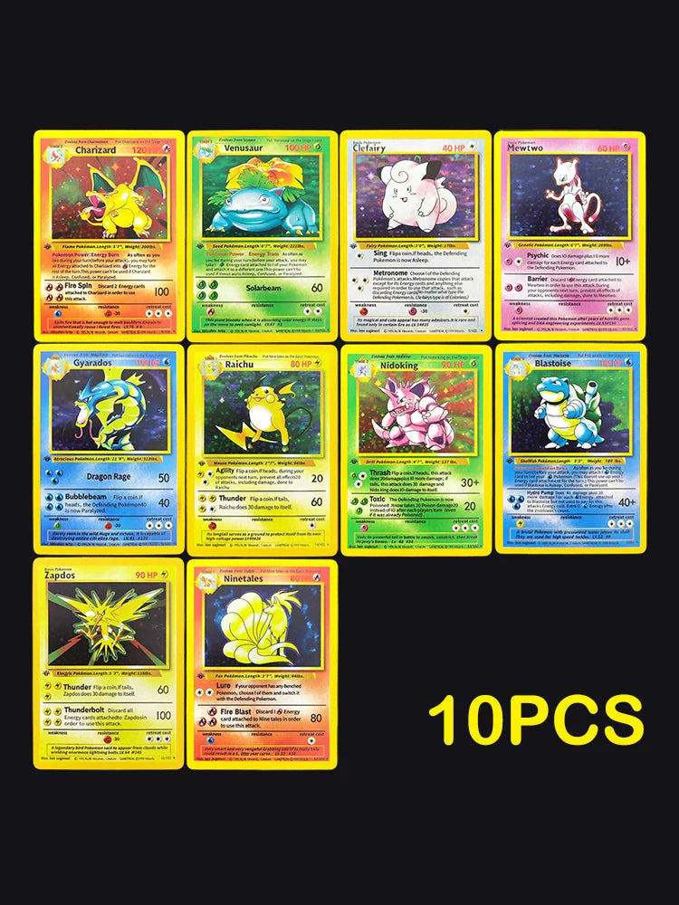 DIY 1999 POKEMON Game English 1ST EDITION Charizard Blastoise Venusaur Holo 4/102 Anime Game Collection Card