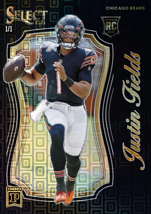 NFL PANINI Select Football Series Ja'marr Chase Justin Fields Mac Jones Homemade Diy Collection Card Toys Gift