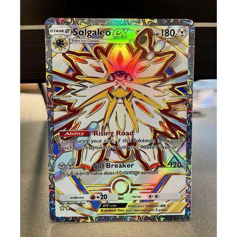 Diy Pkm Fan Art Tcg Pocket Eevee Ex Holo Pikachu Ex Lugia Buzzwole Lusamine Charlizard Solgaleo Full Art | Deluxe Pack Ex Card