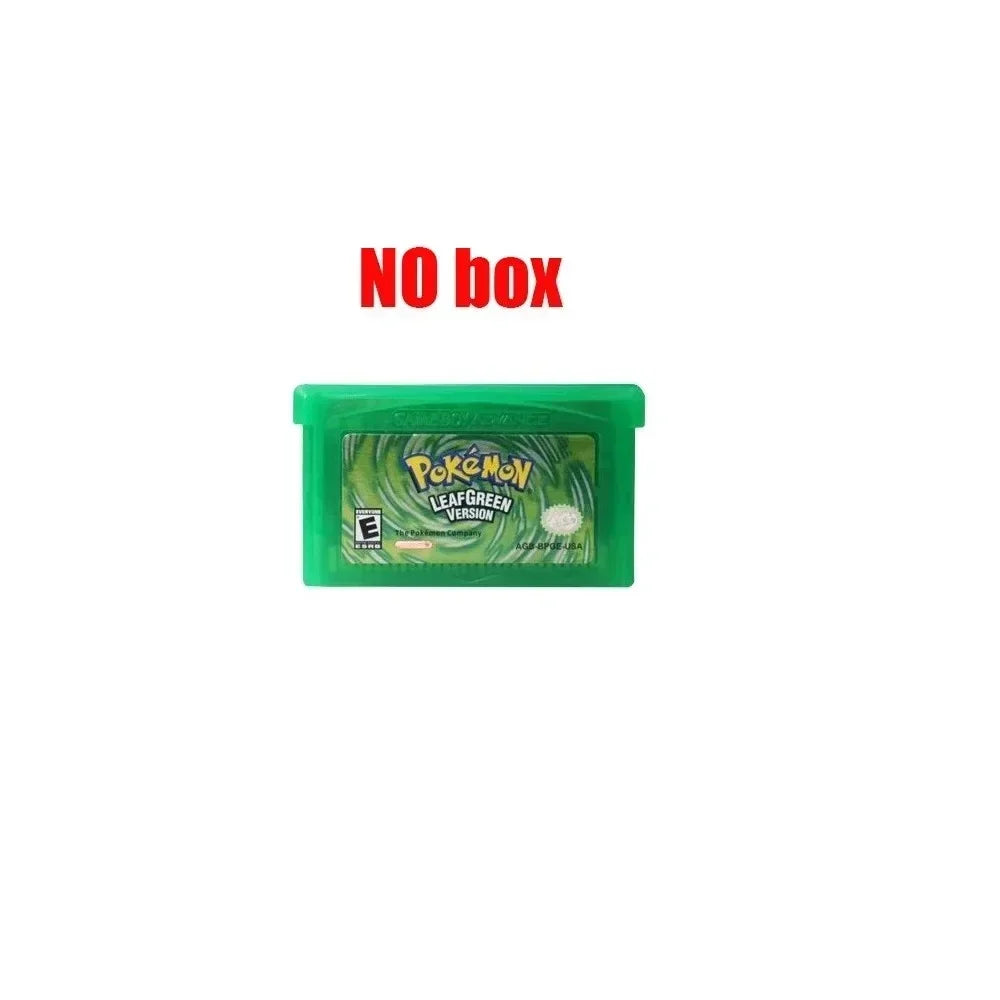 2025 New Pok é mon Series Jade Red Leafgreen Ruby Sapphire 5th Edition GBA Game Box, 32-bit Video Game Cartridge, No Manual