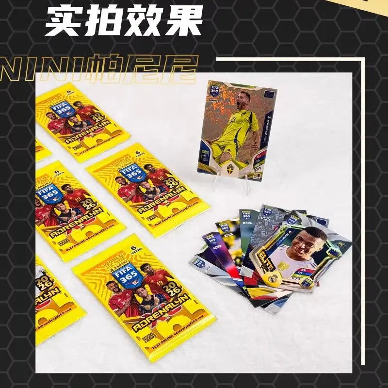 Panini 2026 FIFA 365 Adrenalyn XL Collectible Cards - Messi & Mbappé Tin Box Official Genuine Periphery Trading Cards Gifts