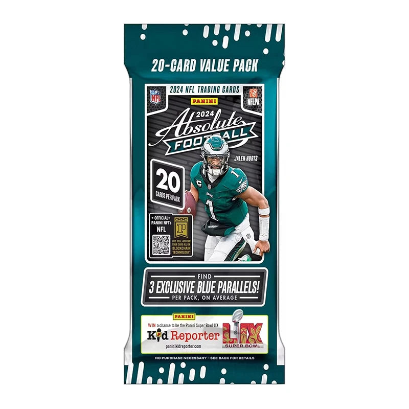2024 Panini Football NFL Absolute Football Fat Pack Jumbo Value Exchange Collection Cards Gift