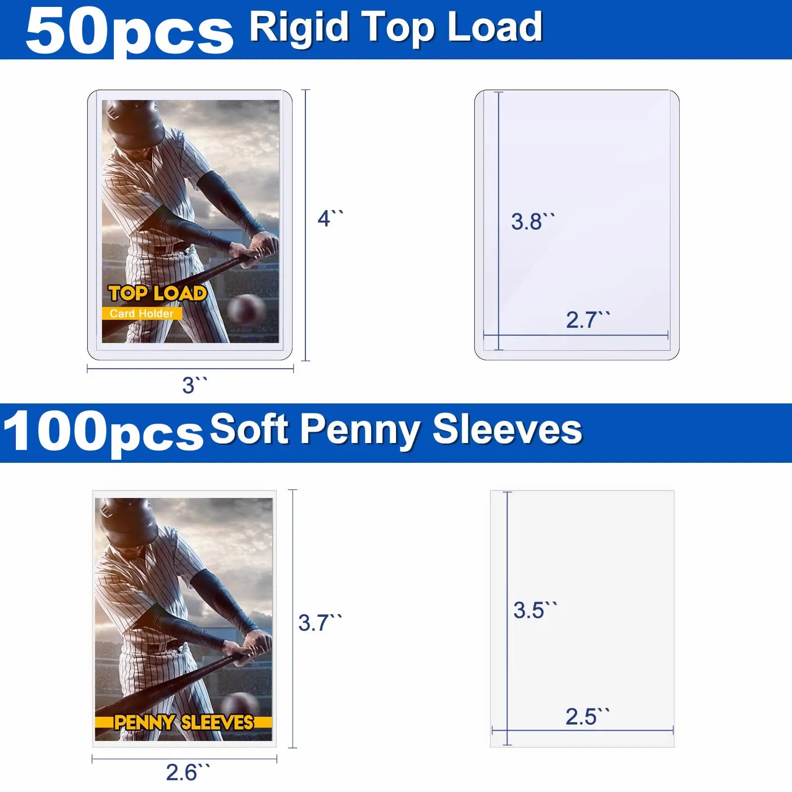 100-600pcs Card Sleeves Hard Soft Card Holder Covered With Protective Filmclear Trading Protectors For Pokmone Football Gamecard