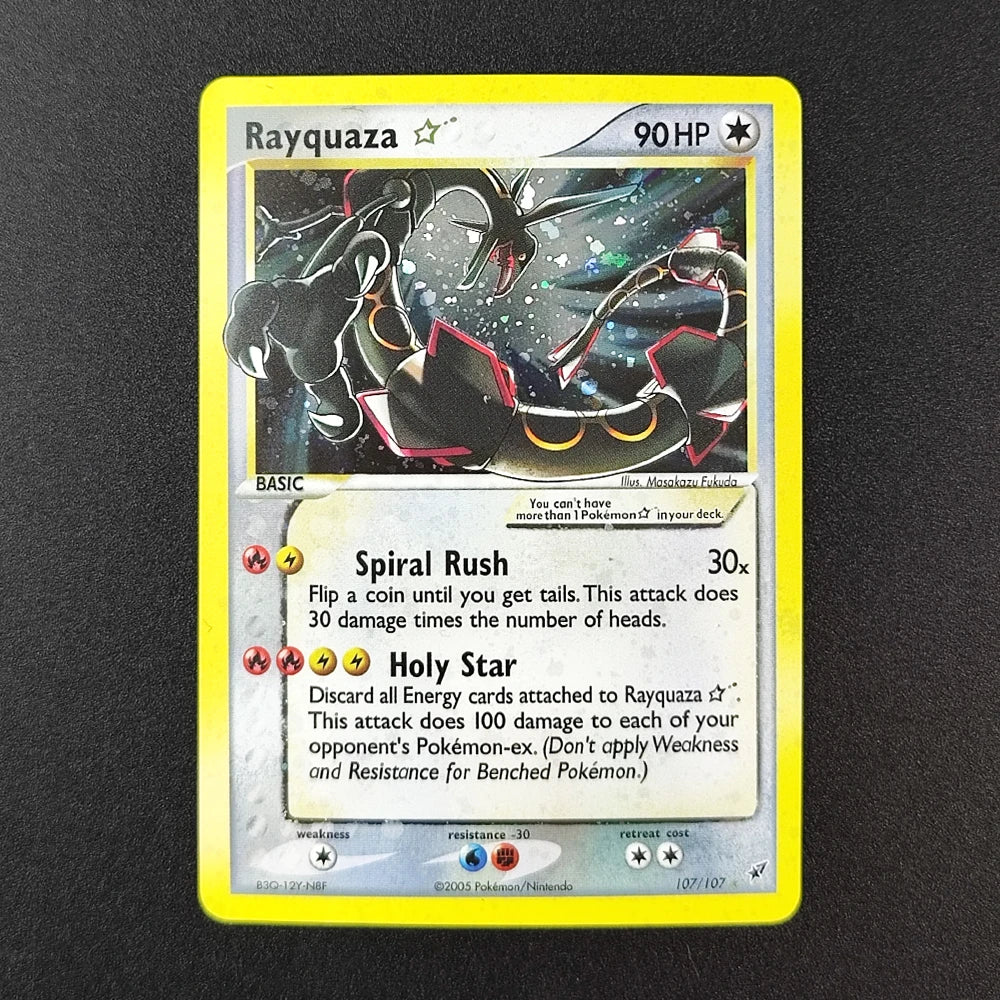 Diy Pokemon Card Gold Star Pikachu 104/110 Mewtwo 103/110 Rayquaza 107/107 Torchic Latias Ex Holon Tcg Collection Game Card
