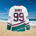 White Duck Ice Hockey Jersey Movie Version Number 96 Number 99 Home Uniform Sportswear Martial Arts Set from Mainland China