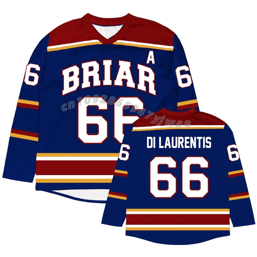 cosplay  Off Campus Briar University Jersey Graham 44 22 DI LAURENTIS 66 Tucker46 T-shirt  ice hockey Men Women cosplay t-shirt