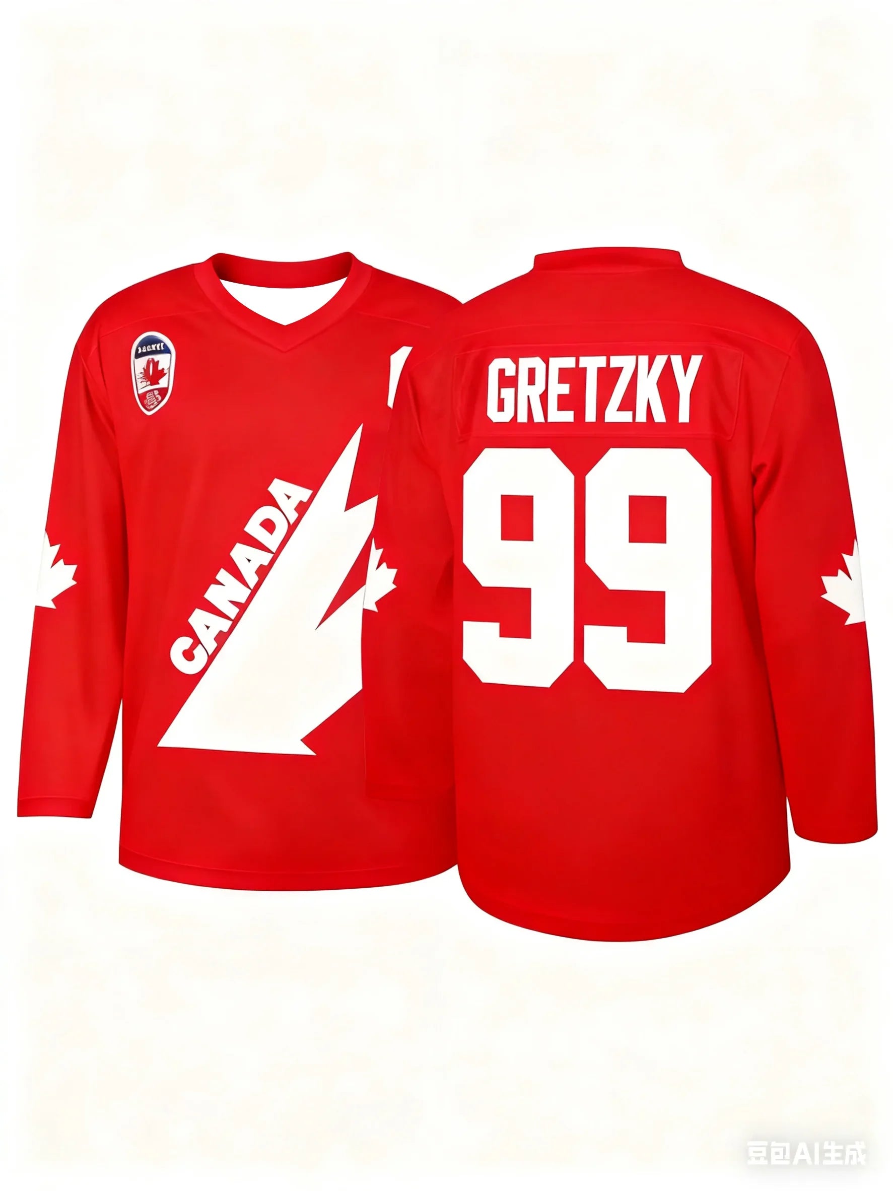 "Youngblood 10" Hockey Jersey - Red & White with "M" & Horse Logo Stylish Athletic Fan Jersey